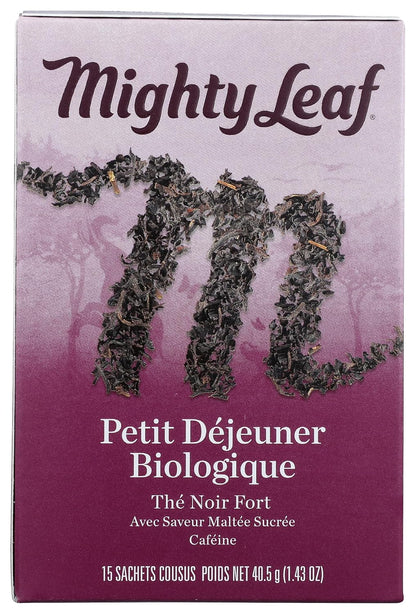 Mighty Leaf Tea Organic Breakfast Hand-Stiched Tea Bags, 15 ct