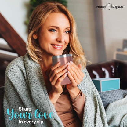 Modern Elegance Tea Tumbler Gift Set for Women, Teal