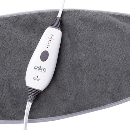Pure Enrichment PureRelief Lumbar & Abdominal Heating Pad - 4 Heat Settings, Adjustable Belt, Hot/Cold Gel Pack, and Storage Bag - Ideal for Back Pain and Abdominal Cramps
