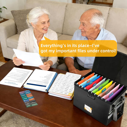Deluxe Next of Kin Box Organizer with Labels,Estate Planning Organizer Kit