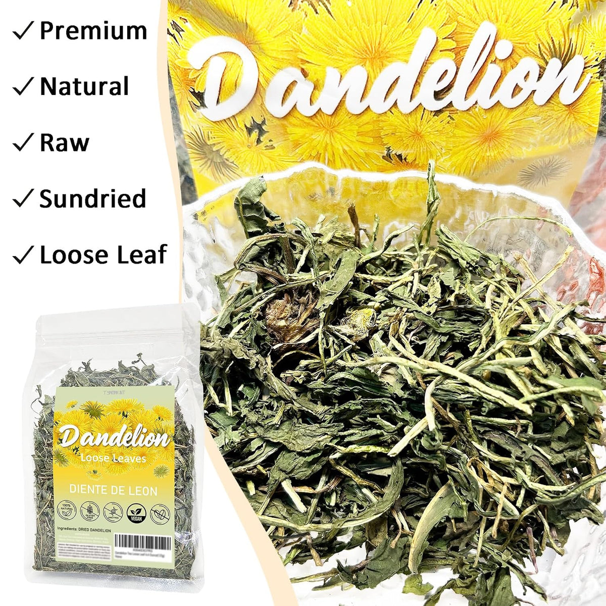 Dandelion Loose Leaf Root Tea 4.4 Ounce(125g)
