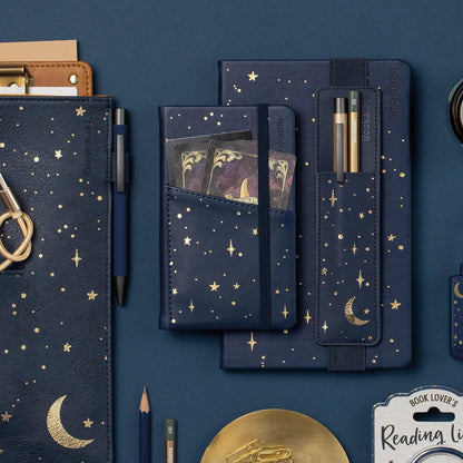 IF Compact Book Light - Moon & Stars, Dark Blue/Gold