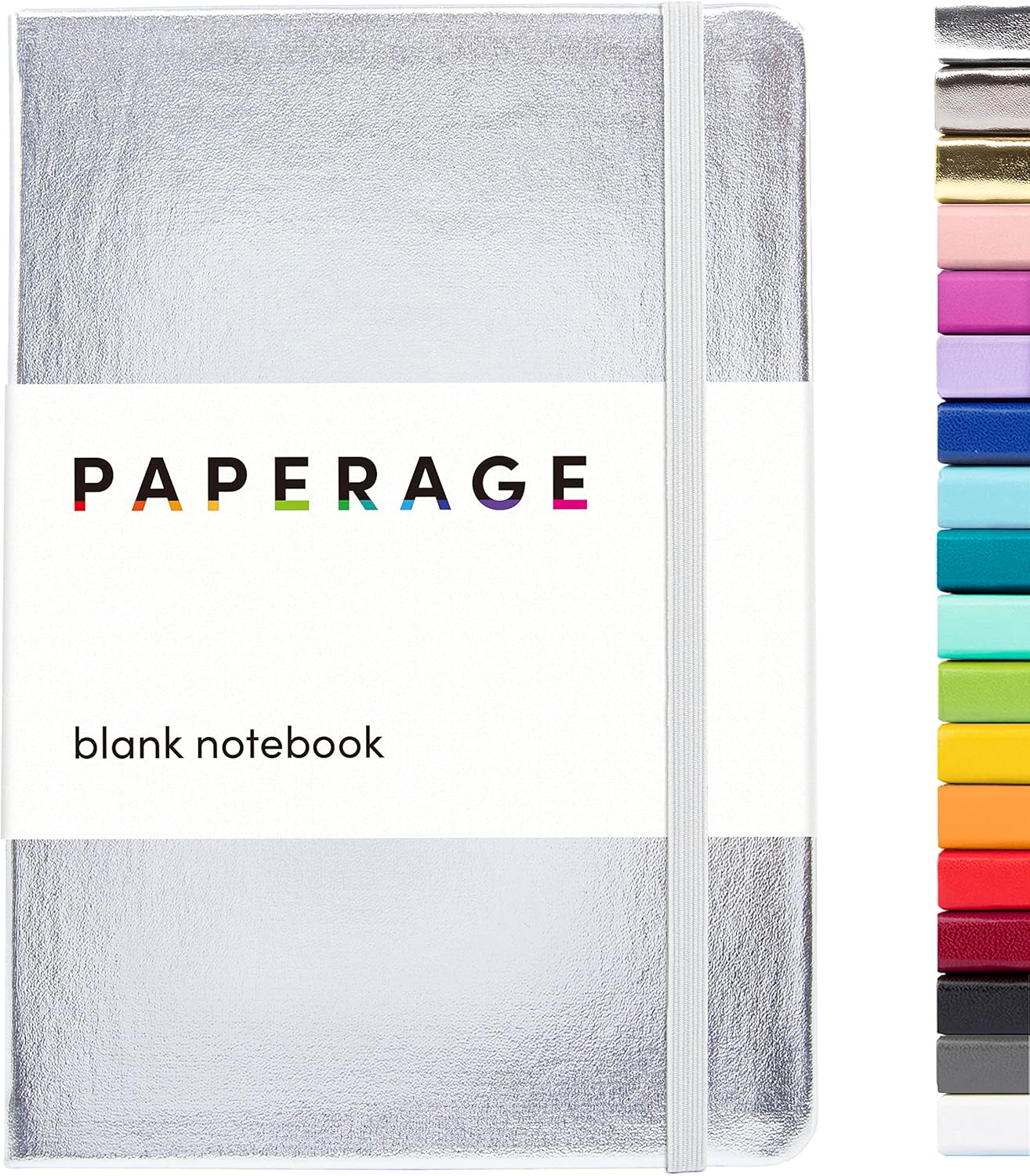 PAPERAGE Lined Journal Notebook, Hardcover Journal for Women & Men, 160 Pages, (5.6 in x 8 in), College Ruled Journaling Notebook for Work, School Supplies & Note Taking, (Black)