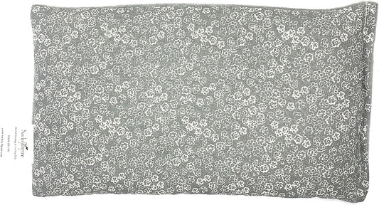 SacksyThyme Microwave Heating Pad for Cramps, Back, Neck, Shoulders, Leg Pain - Reusable Heat Pack, Hot Moist Microwavable Therapy Pack - Unscented Flaxseed Hot Compress Made in USA (Size: 12" x 7")