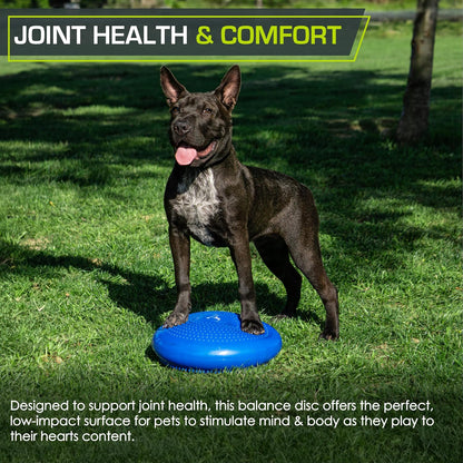 ProsourceFit Core Balance Disc, Inflatable Wobble Cushion with Hand Pump, Dual-Textured Non-Slip Surface for Core, Balance, and Stability Training, 14-inch