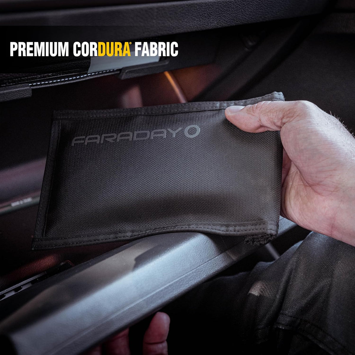 Faraday Defense Faraday Bag Jacket Pro for Phones | Magnetic Closure, Shielding - Law Enforcement & Military, Travel & Data Security, Privacy, Anti-Tracking Anti-Hacking Black (Phone Vertical)