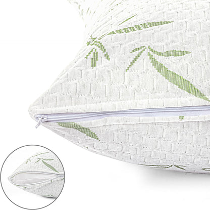 Utopia Bedding Waterproof Pillow Protectors with Zipper Queen Size (2 Pack), Soft and Cooling Bamboo Viscose Pillow Covers, Bed Bug Proof Pillow Encasements 20 x 28 Inches