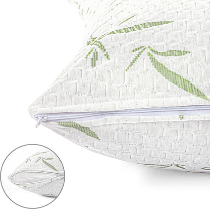 Bamboo Viscose Waterproof Pillow Protectors Queen Size, Pack of 2