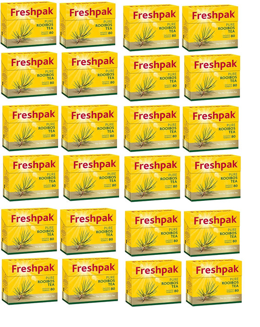 Freshpak Pure Rooibos Tea 80 Tagless Bags, Pure Premium Rooibos and No Rooibos Infusion, New Packaging (2 X Pack)