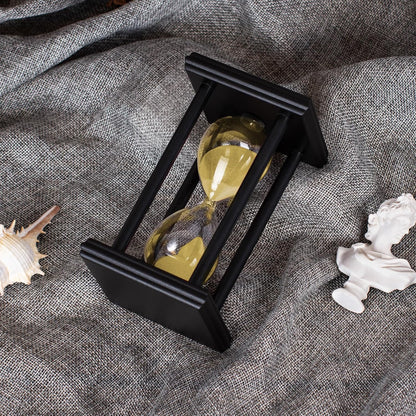 BELLAWARE Hourglass Timer with Red Sand, 60 Minute Wooden Sand Timer | Creative Handcraft Decoration