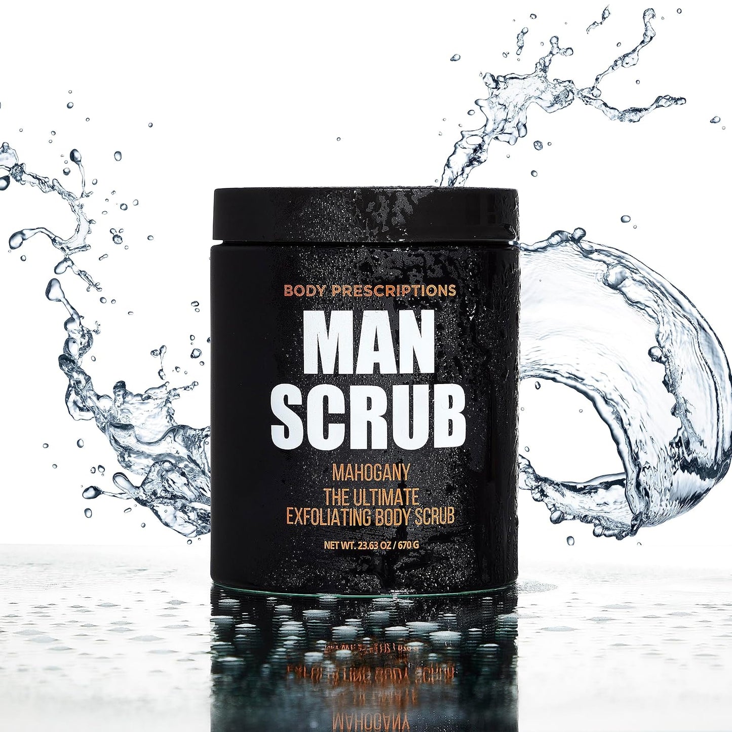 Body Prescriptions Men’s Exfoliating Body Scrub – Ultimate Skin Cleansing Wash in Jar with Twist-Top Lid, For All Skin Types, 21 Ounce (Pack of 1), Cedarwood