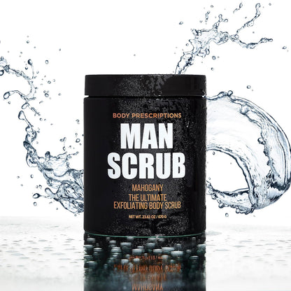 Body Prescriptions Men’s Exfoliating Body Scrub – Ultimate Skin Cleansing Wash in Jar with Twist-Top Lid, For All Skin Types, 21 Ounce (Pack of 1), Cedarwood