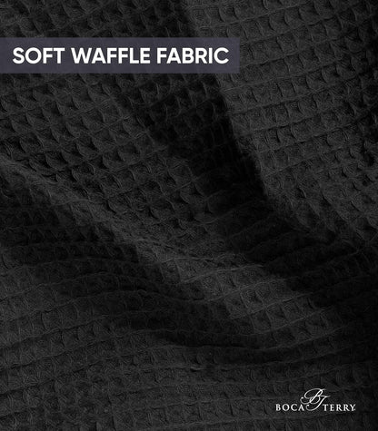 Women’s Waffle Robe by Boca Terry, Kimono Style Lightweight Summer Robe