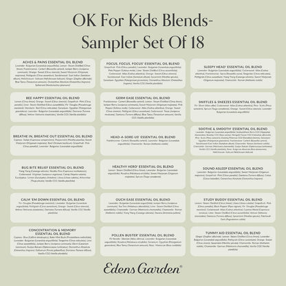Edens Garden Top Essential Oil Blends Sampler 18 Set – 100% Pure Therapeutic Grade, Natural, Undiluted Aromatherapy Scents for Diffusers & Humidifiers – Wellness Gift for Men & Women, .92 ml/ 18 Pack
