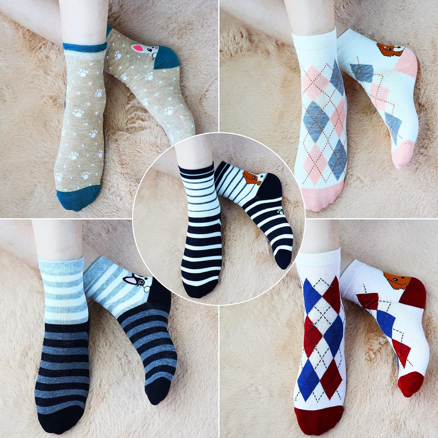 Jeasona Cute Cat Gifts for Women Animal Cat Socks Wife Mom Girlfriend Daughter