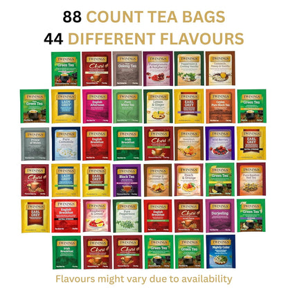 Twinings Tea Bag Sampler Assortment in Giftable Box, Variety Pack (22 Count), 22 Unique Flavours for Tea Lovers: Women, Men, Couples, Family, Friends, Coworkers