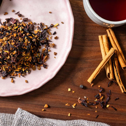 Rishi Tea Cinnamon Plum Organic Herbal Loose Leaf Tea, Caffeine Free, 4oz