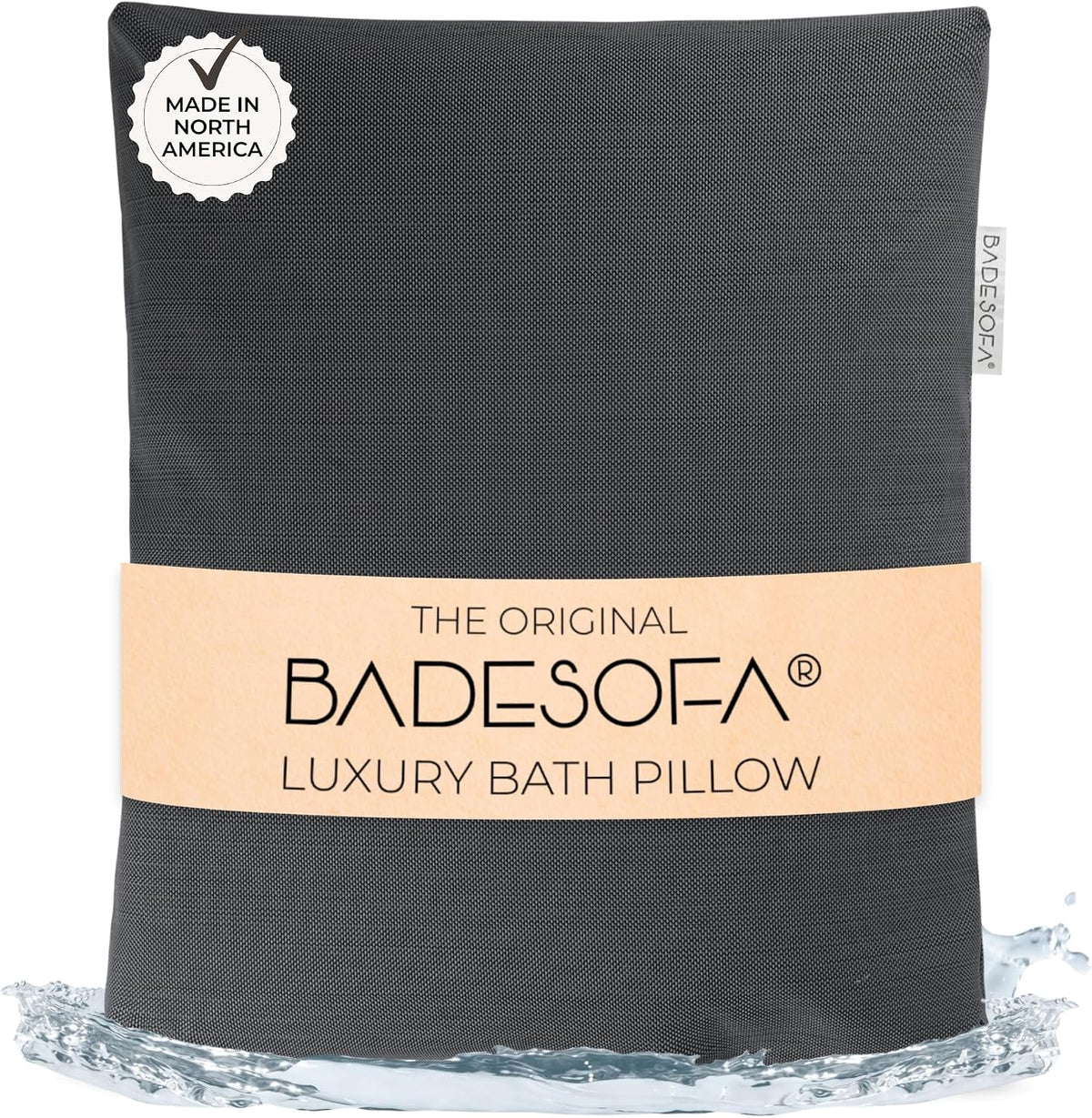 BADESOFA® Luxury Bath Pillow M in Ivory, Quick-Drying Bath Back Pillow