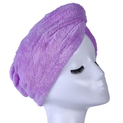 YYXR Microfiber Hair Drying Towel Ultra Absorbent Twist Hair Turban Drying Cap Hair Wrap (Rose)