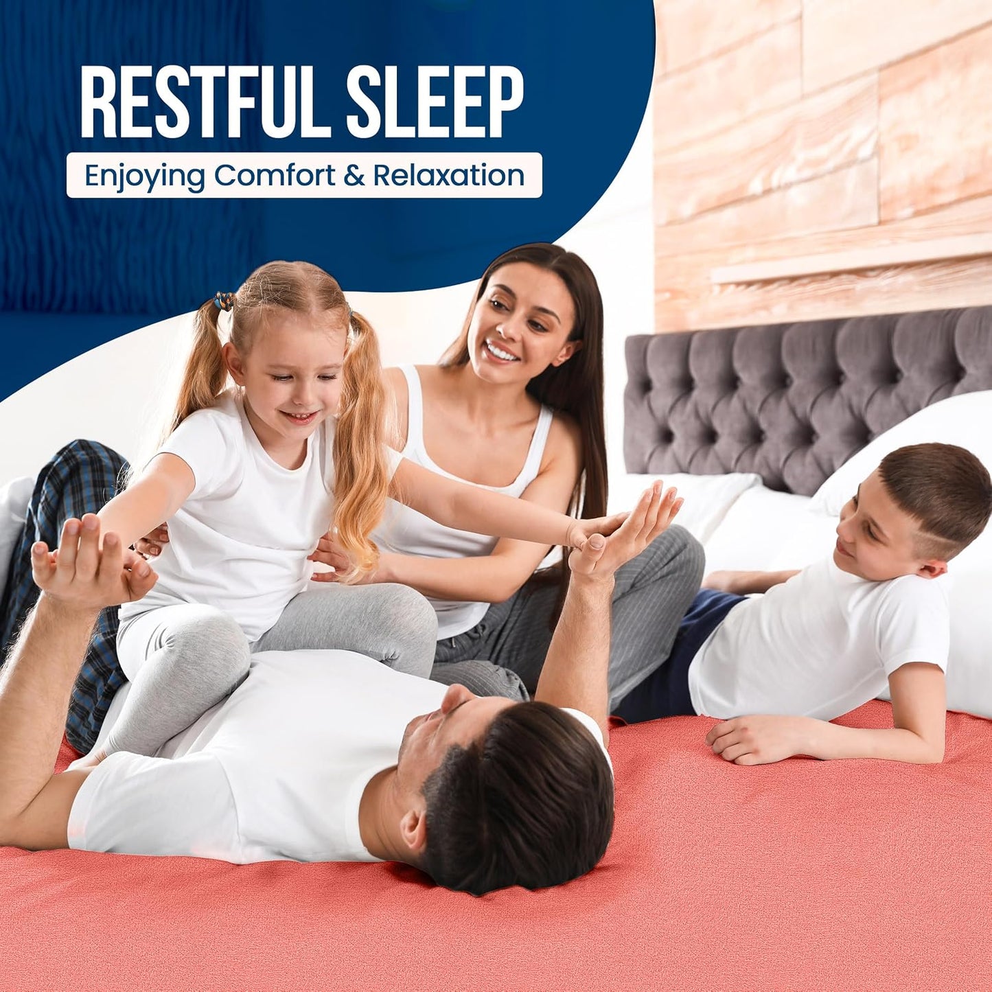 Queen Size Mattress Protector Waterproof, Premium 200 GSM Terry Mattress Cover, Soft & Breathable Bed Cover, Fitted Sheet Style Stretchable Deep Pockets 17" by Utopia Bedding (White)