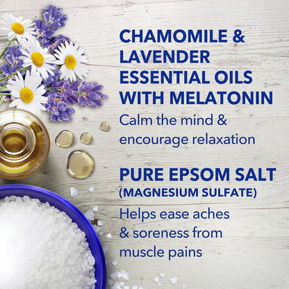 Dr Teal's Pure Epsom Salt, Melatonin Sleep Soak with Essential Oil Blend, 3 lb (Pack of 4)