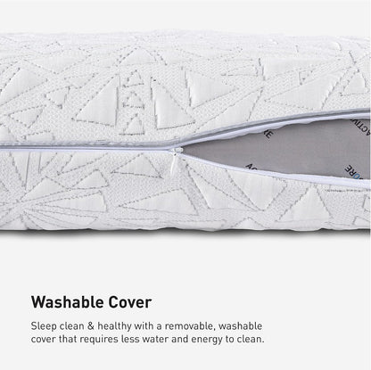 Bedgear Storm Performance Pillow, 1.0 Cooling Pillow for Side Sleepers, Medium Firm Support, Ver-Tex Cooling Cover, Air-X Mesh, Washable