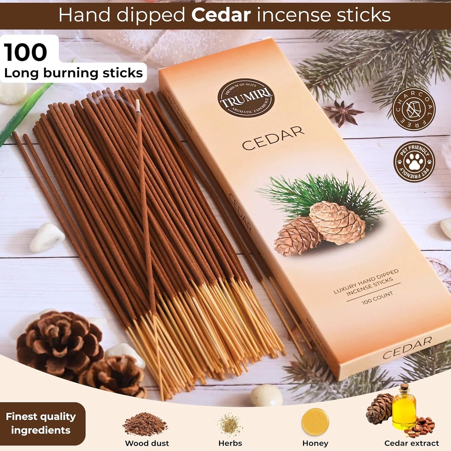 Hem Incense Sticks Variety Pack #23-120 Insence-Sticks (6 Incents x 20 Insense) + Incense Stick Holder with 6 Most Liked Scents Including Patchouli Dragons Blood White Sage Frankincense-Myrrh