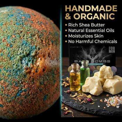 Bath Bombs for Men - Gift Set of 18 Square Shaped Handmade Natural Bath Bombs of 2.5 oz w/Essential Oils, Unique Manly Scents, for Boyfriend, Husband, Father - 18 Pack Square