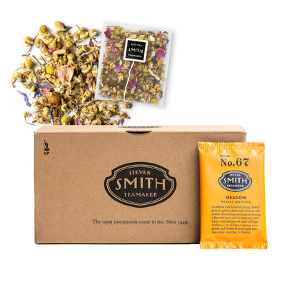 Steven Smith Teamaker Lullaby No. 40, Chamomile, Lemongrass, Lavender, Ashwagandha, Caffeine-Free, Organic Relaxing & Bedtime Wellness, Sugar-Free, Herbal Tea Bags, 15 Sachets, 0.95oz each