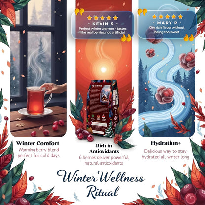 ENZO Tea Master Reserve - Alpine Wildberry (4oz) a Cherry Cranberry Secret Recipe | Mountain-Foraged Wild Berry Hibiscus | Loose Leaf Caffeine Free 37 Servings