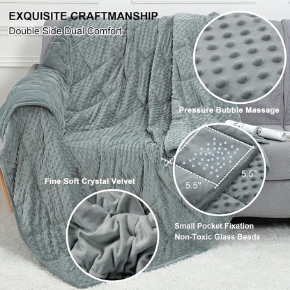 Alomidds Weighted Lap Blanket 7lbs, Cozy Luxury Breathable Weighted Blanket for Adults, Weighted Lap Pad for Travel, Relaxation, Sleeping, Purple, 29" x 24"