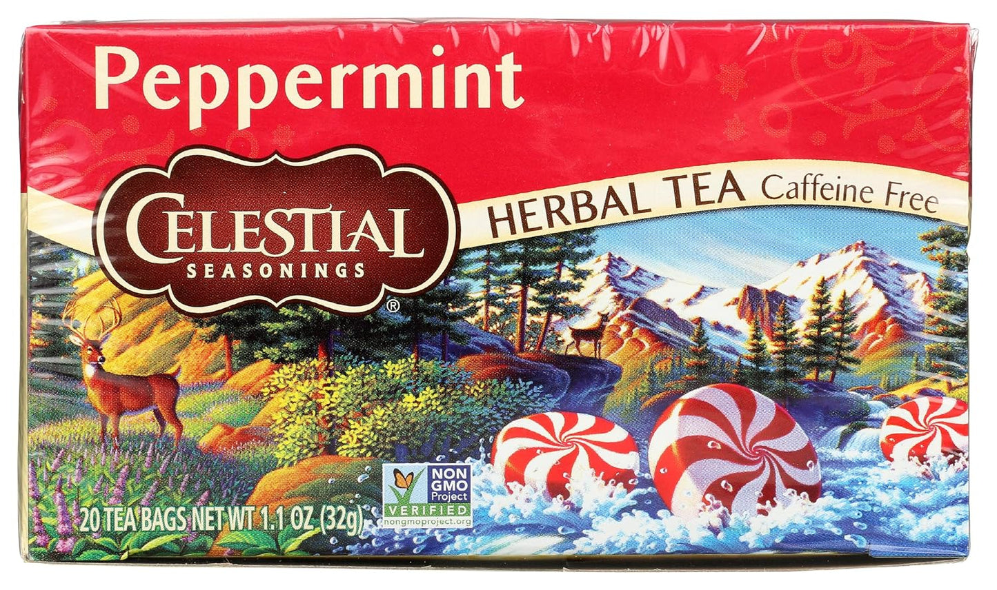 Celestial Seasonings Peppermint Herbal Tea, 20 ct