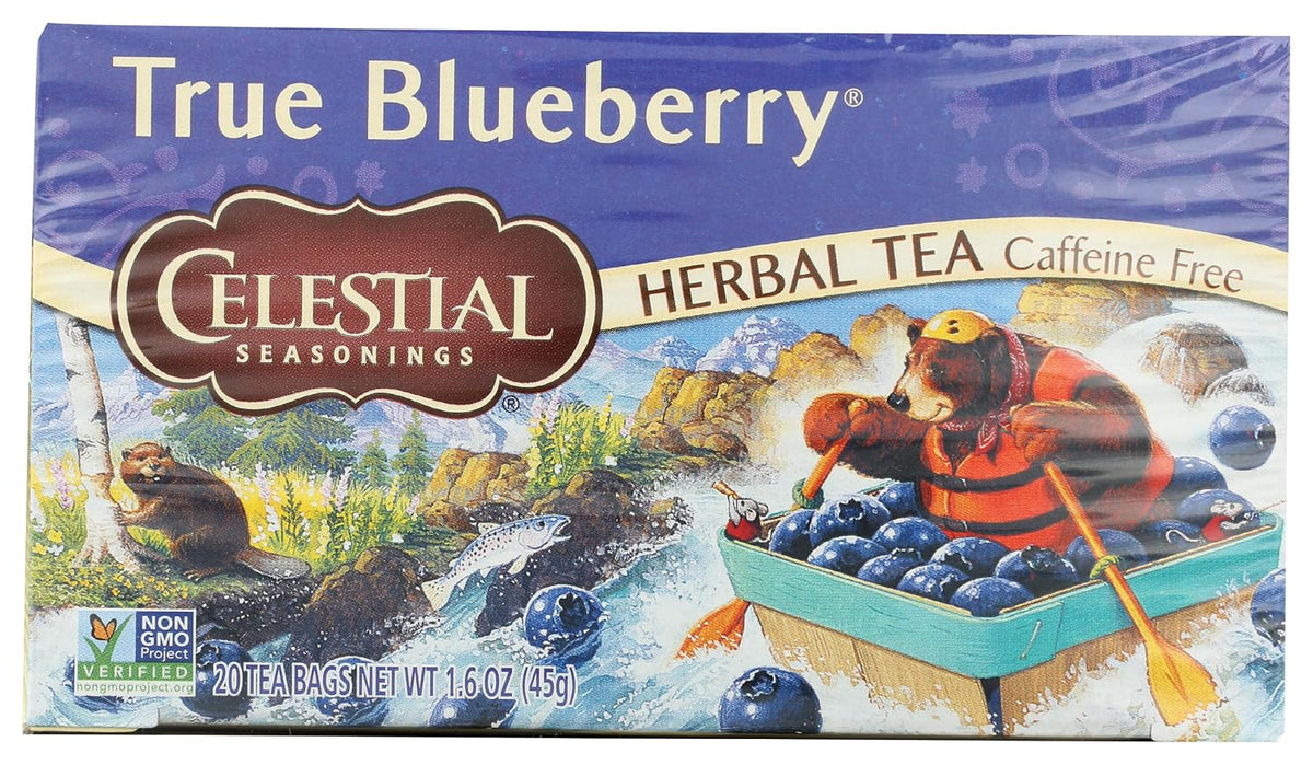 Celestial Seasonings Herbal Tea, True Blueberry, 20 count, 1.6 Ounce (mburring)