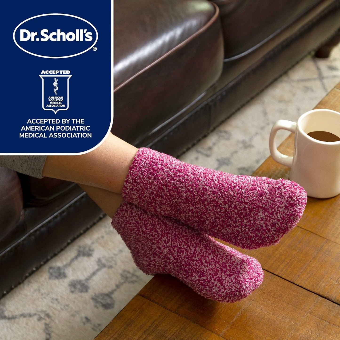 Dr. Scholl's Womens Low Cut Soothing Spa - Lavender & Vitamin E Infused 2 3 Pair Packs Bottom Grippers Sock, Blue, Pink/Blue, 4-10 US