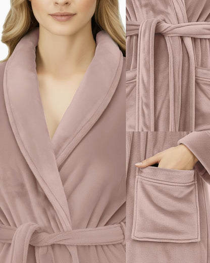NY Threads Premium Womens Robe, Plush Fleece Long Bath Robe for Women, Fluffy Soft Women's Bathrobe
