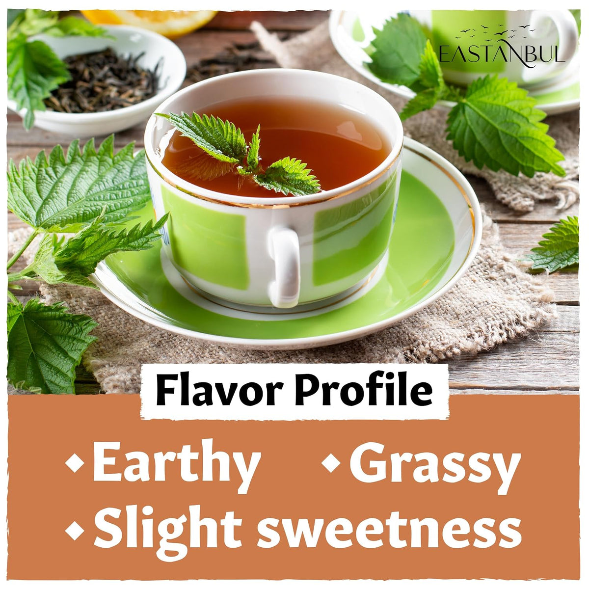 Eastanbul Nettle Loose Leaf Tea, Stinging Nettle Tea, 0.71oz
