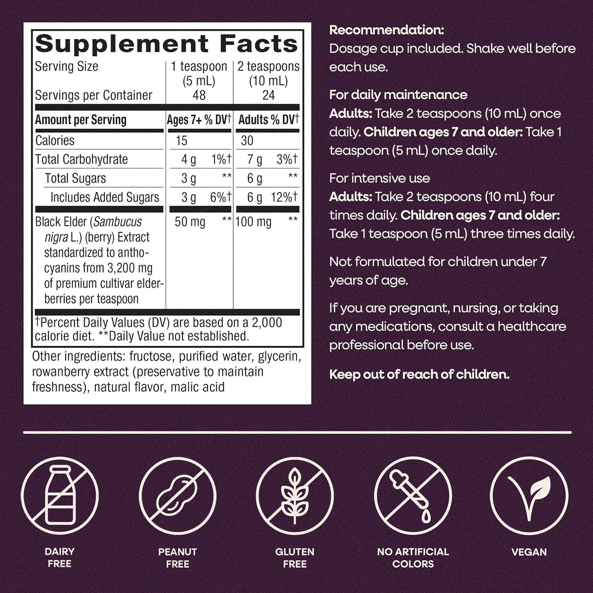 Nature's Way Sambucus Traditional Elderberry Immune Support* Syrup, 8 fl oz