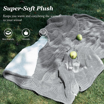 Texciting Heated Blanket Electric Blanket Throw 50''X60''-Heating Throw with 9 Heat Settings-2-10 Hours Auto Off,ETL Certified,Machine Washable (Green)