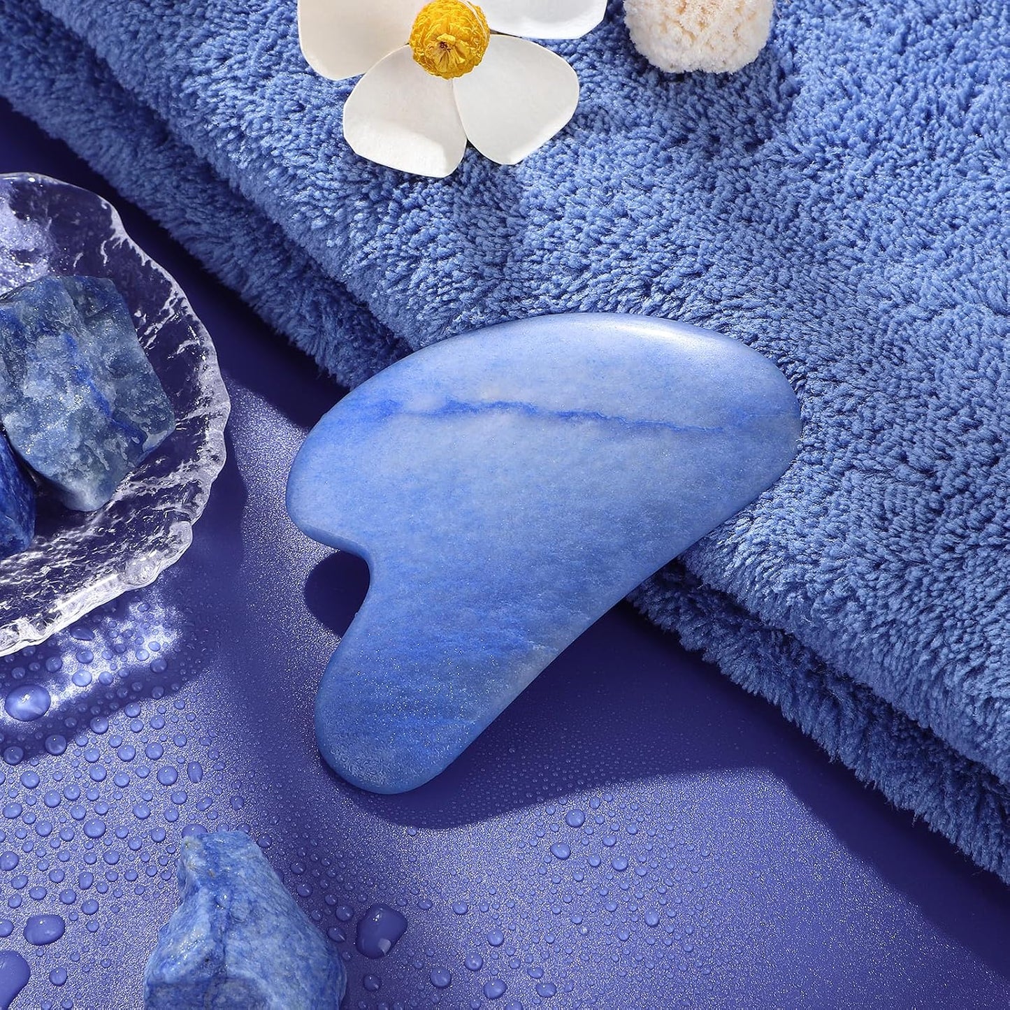 rosenice Gua Sha Facial Tools Guasha Tool Gua Sha Jade Stone Manual Massage Sticks for Jawline Sculpting and Puffiness Reducing for Face Body Tensions Reduce Festive Gifts