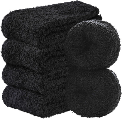 CHOWISH Womens Fuzzy Slipper Socks Super Soft Microfiber Fluffy Cozy Winter Warm Fuzzy Crew Socks
