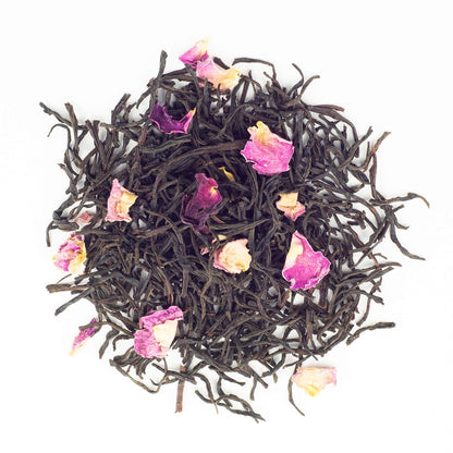 Rose Earl Grey Tea. 3.5 Ounce - 50 servings- Loose Leaf Black Tea Leaves with Bergamot Essential Oil and Rose Petals. Pantenger Earl Grey Tea Loose Leaf.