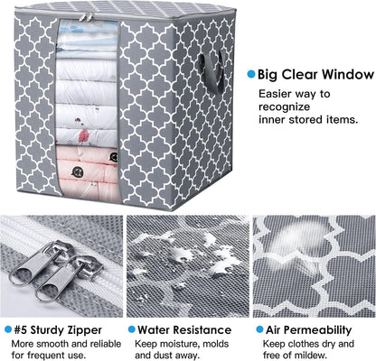 Storage Bags 3 Pack 100L Clothes Organization and Storage Containers