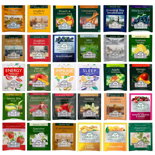 Ahmad Tea Sampler Assortment, Variety Pack (30 Count), 30 Unique Flavors of Tea