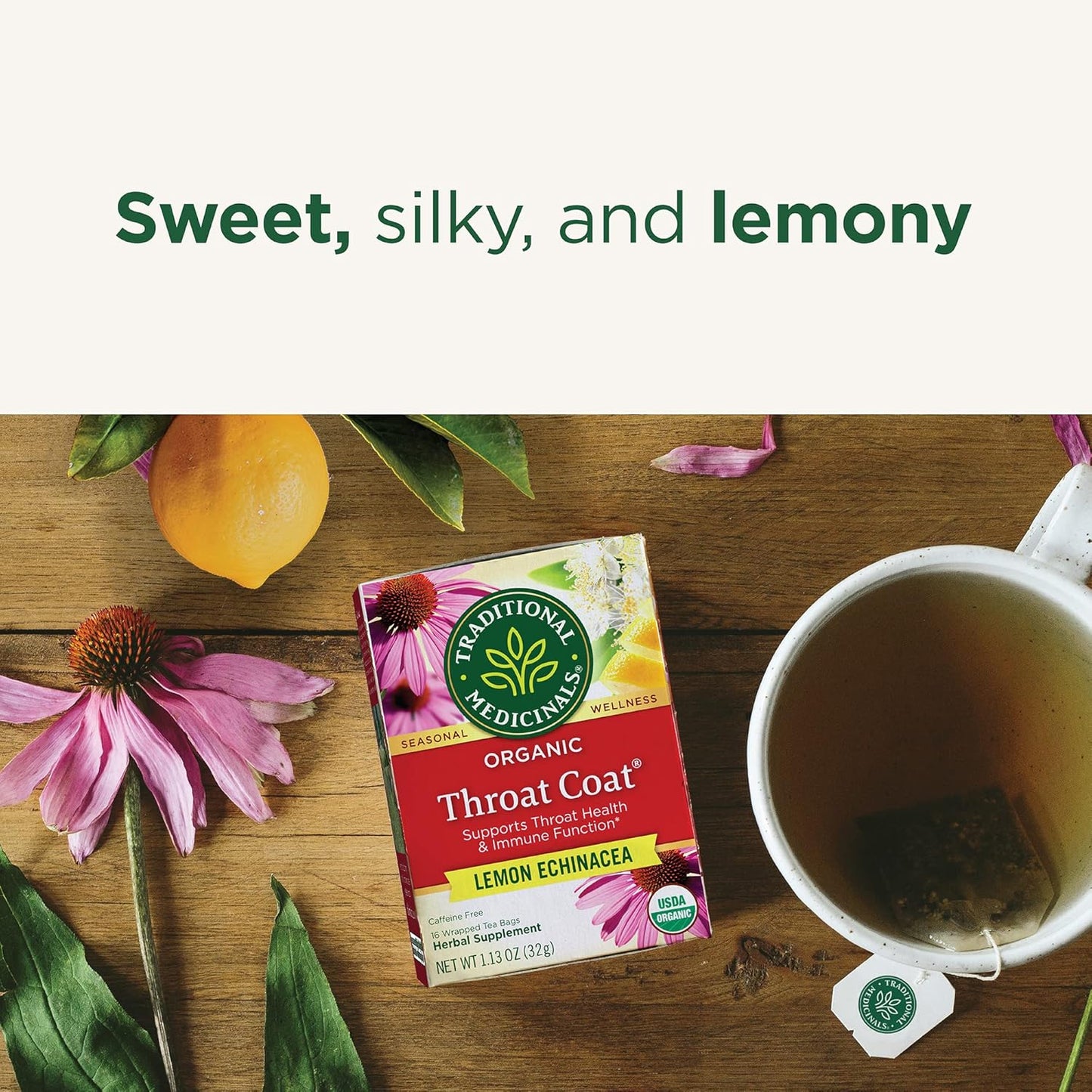 Traditional Medicinals Tea, Organic Chamomile & Lavender, Stress Relief, 48 Tea Bags