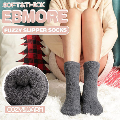 EBMORE Womens Fuzzy Socks Slipper Fluffy Cozy Comfy Cabin Plush Warm Winter Sleep Home Soft Socks