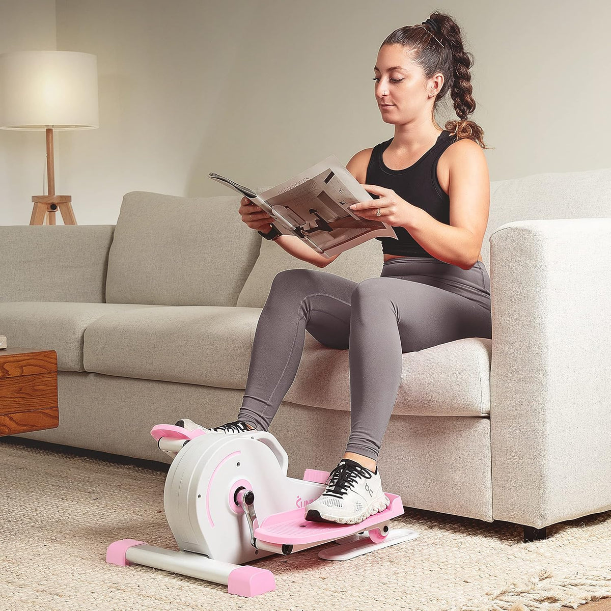 Sunny Health & Fitness Under Desk Pedal Elliptical Machine Leg Exerciser
