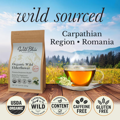 Organic Lemon Balm Tea - Caffeine Free Loose Leaf Herbal Tea - Pharmacopoeia Potency - 25 Servings