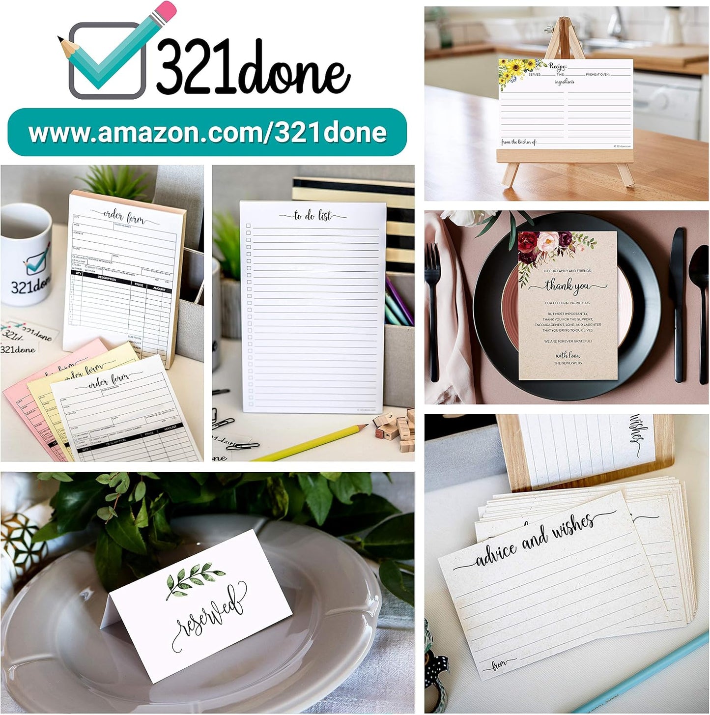 321Done Undated Weekly Planner Notepad, Jumbo 11x17 Desk Pad - 50 Tear-Off Sheets, Weekday Monday-Friday Schedule, Daily Task Planner for Home, Office & Student Use - Made in USA