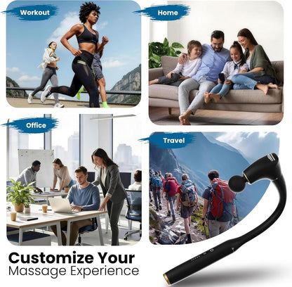 2-in-1 Detachable Massage Gun Deep Tissue with Extension Handle