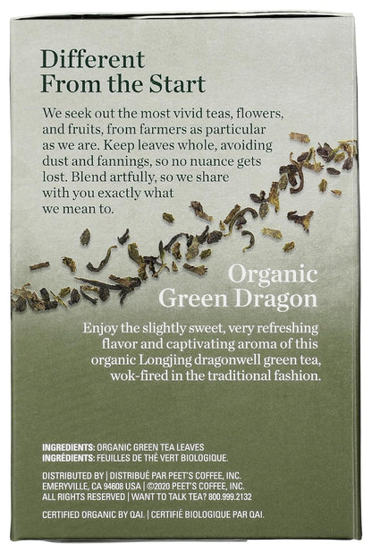 Mighty Leaf Tea Organic Green Dragon Hand-Stitched Tea Bags, 15 ct